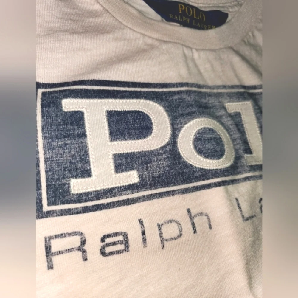Girl's Ralph Lauren pink/navy short sleeve graphic tee Sz 4